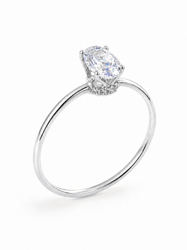 Anel de Noivado Eternity I em ouro branco