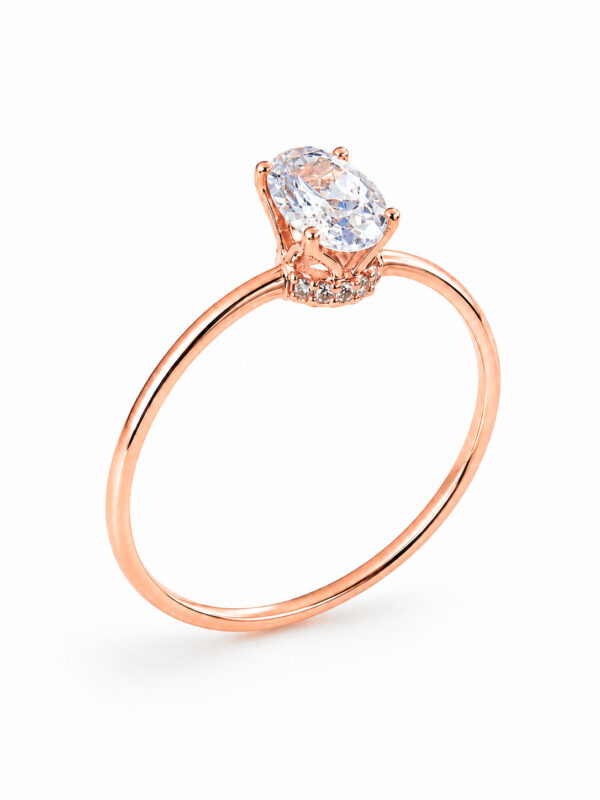 Anel de Noivado Eternity I em ouro rosé
