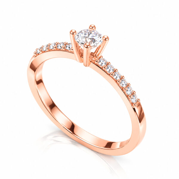 Anel de Noivado Forever em ouro rosé