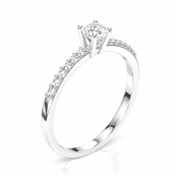 Anel de Noivado Forever em ouro branco