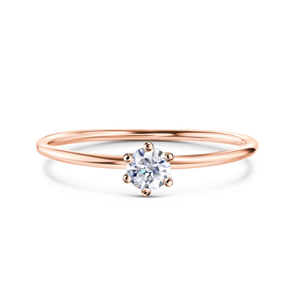 Anel de Noivado True Love em ouro rosé