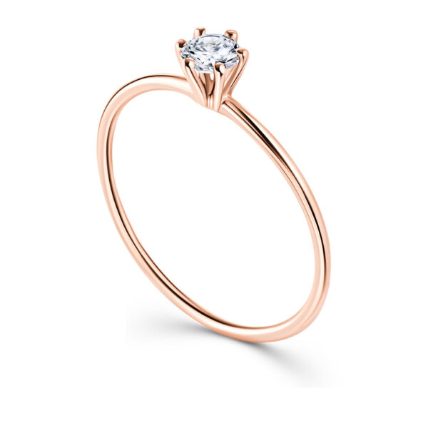 Anel de Noivado True Love em ouro rosé