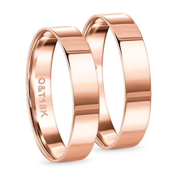 Par de Alianças Vitória em ouro rosé