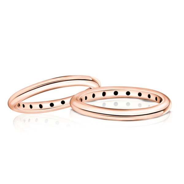 Par de Alianças Marco Wind em ouro rosé