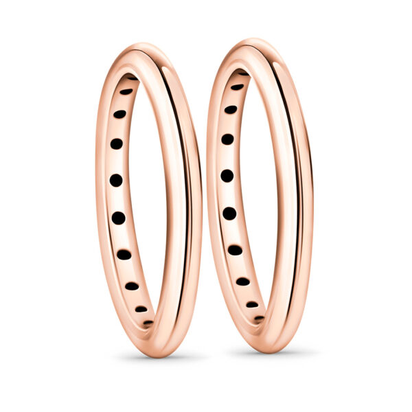 Par de Alianças Marco Wind em ouro rosé